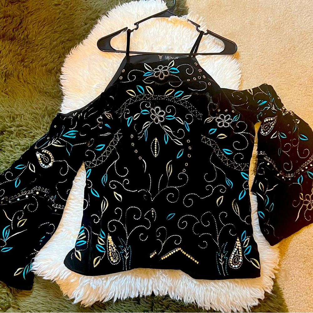 Beautiful Velvet Cold Shoulder by Venus